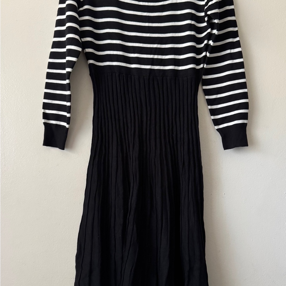 Black and White Striped Dress